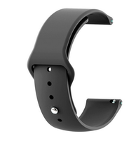 Black - Silicon 22mm Quick Release Sports Band for Samsung Galaxy Watch (46mm) or Garmin Vivoactive 4