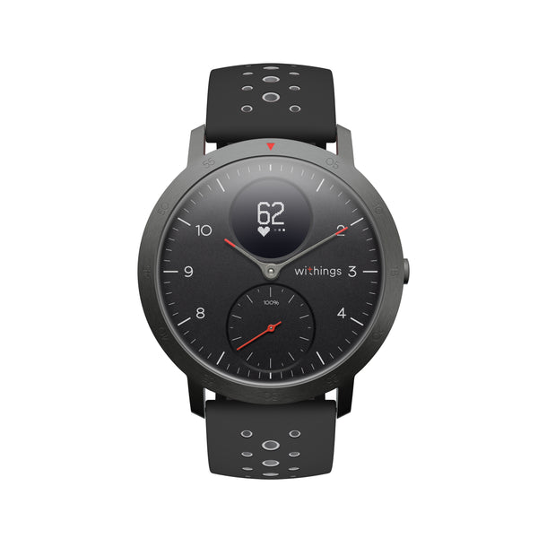 Withings Steel HR Sport Multi-Sport Hybrid Smartwatch Black