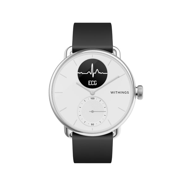 Withings ScanWatch - Hybrid Smartwatch - 38mm White - FitTrack Australia