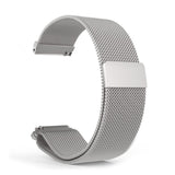 Silver Silicon 22mm Stainless Steel Magnetic Milanese Loop Watch Band for Samsung Galaxy Watch (46mm) or Garmin Vivoactive 4