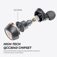 Soundpeats Sonic - High-tech QCC3030 Chipset - Advanced QCC3040 chipset brings seamless connection and lower power consumption