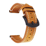 Genuine Leather Watch Band (22mm) for Samsung Galaxy & Garmin - Quick Release