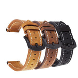 Genuine Leather Watch Band (22mm) for Samsung Galaxy & Garmin - Quick Release