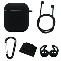 Black Edition Apple AirPods 5-Piece Silicon Accessory Kit - FitTrack Australia