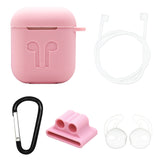 Pink / White Edition Apple AirPods 5-Piece Silicon Accessory Kit - FitTrack Australia