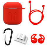 Red Edition Apple AirPods 5-Piece Silicon Accessory Kit - FitTrack Australia