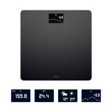 Withings Body Black Edition - Connected BMI Wifi Smart Scale Display Settings Shown - FitTrack Australia