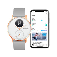 Withings HR Steel Hybrid Rose Gold / Grey Fitness Tracker - Use with Health Mate App - FitTrack Australia