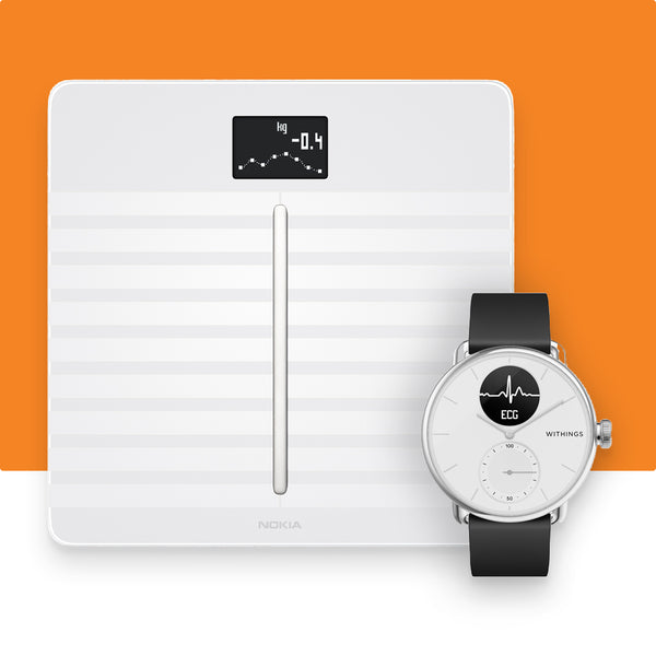 Withings Scanwatch (White 38mm) + Withings Body Cardio (White)