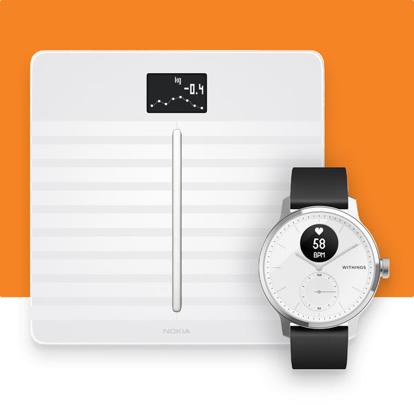 Withings Scanwatch (White 42mm) + Withings Body Cardio (White)